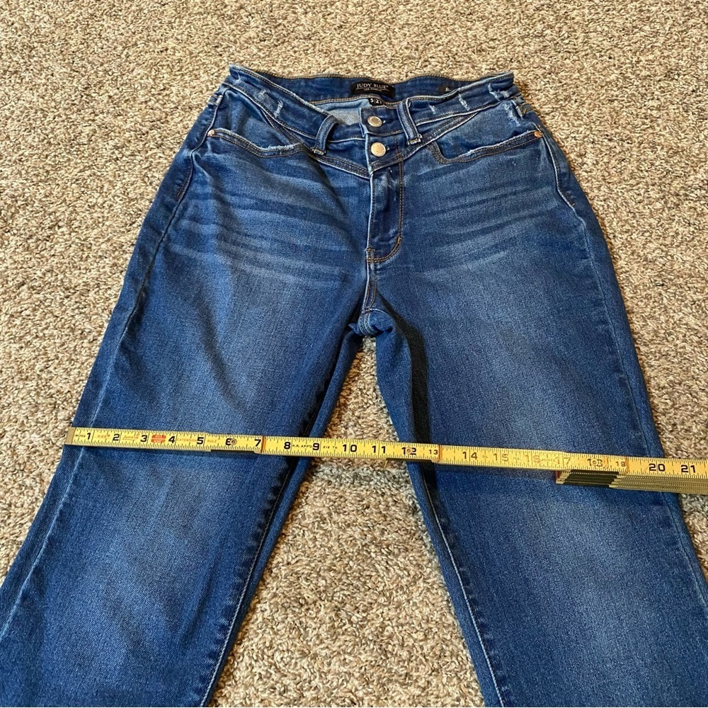 JUDY BLUE Slim Fit Dark Wash Jeans Size 27 - Picture 10 of 14